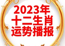 2023年  十二生肖运势播报